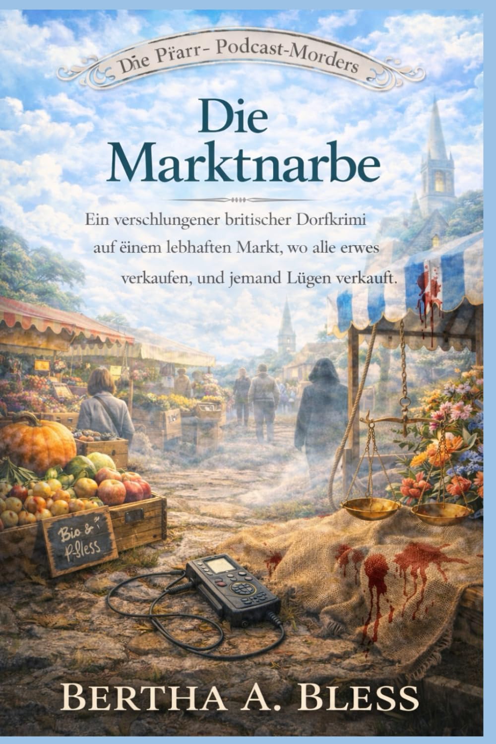 Die Marknarbe: Ein verschlungener britischer Dorfkrimi auf einem lebhaften Markt, wo alle etwas verkaufen, und jemand Lügen verkauft. (Die Pfarr-Podcast-Morde)
