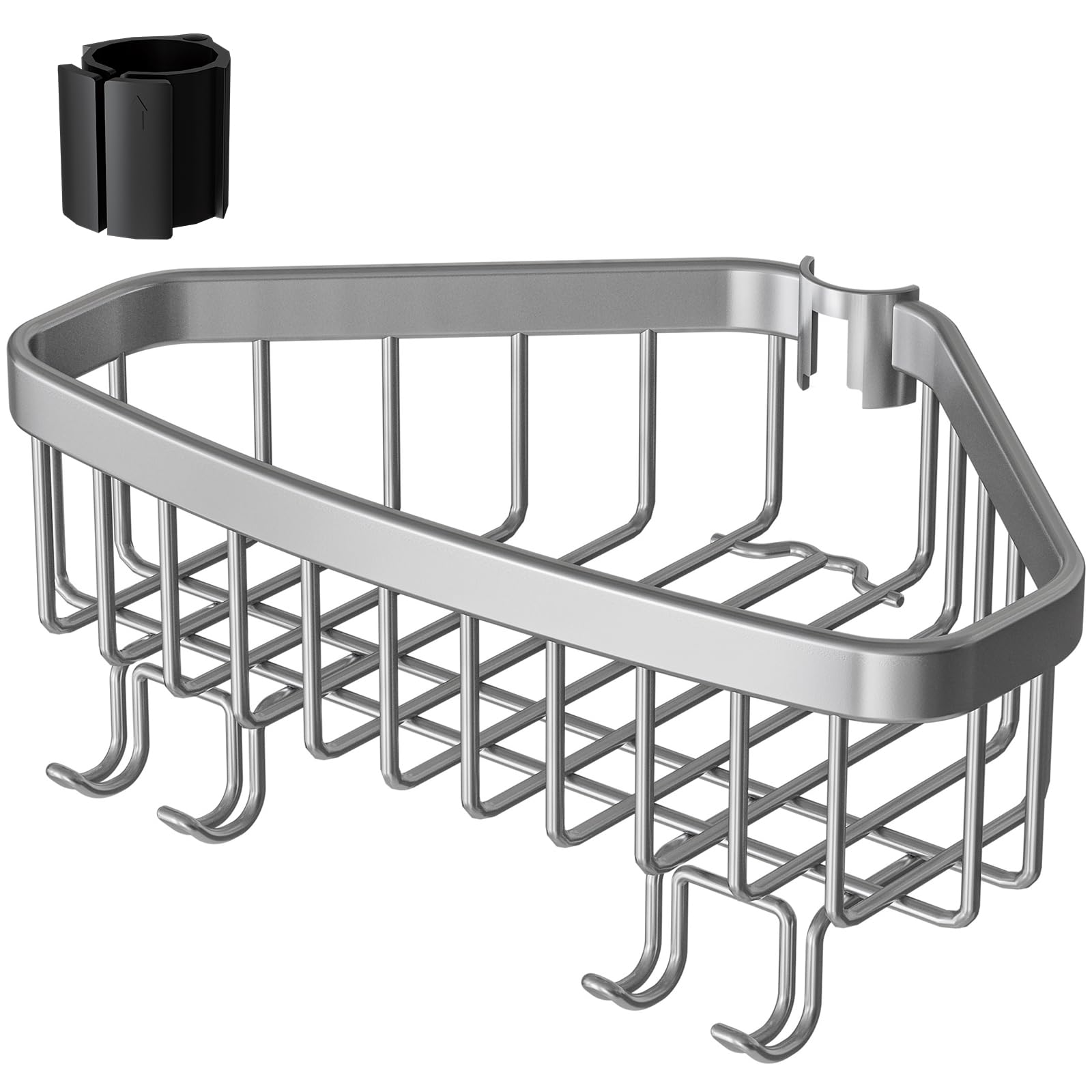 Fits Corner Shower Caddy Tension Pole Only 1 Pack Stainless Steel Waterproof Bathroom Storage Basket - Large Size