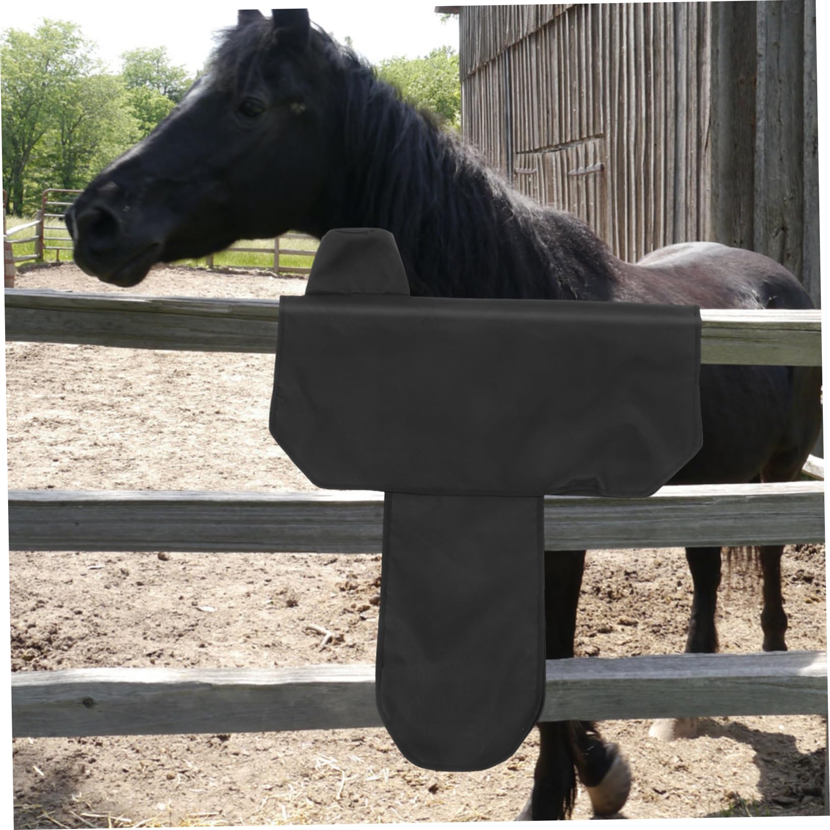 Happyyami Funda Protectora para Silla de Montar Western, Tela Oxford 600d, Resistente a Desgarros, Ajuste , Protección Cómoda para Caballos | Color Negro, Ajuste para Silla de Montar Occidental y Estándar, Diseño Duradero