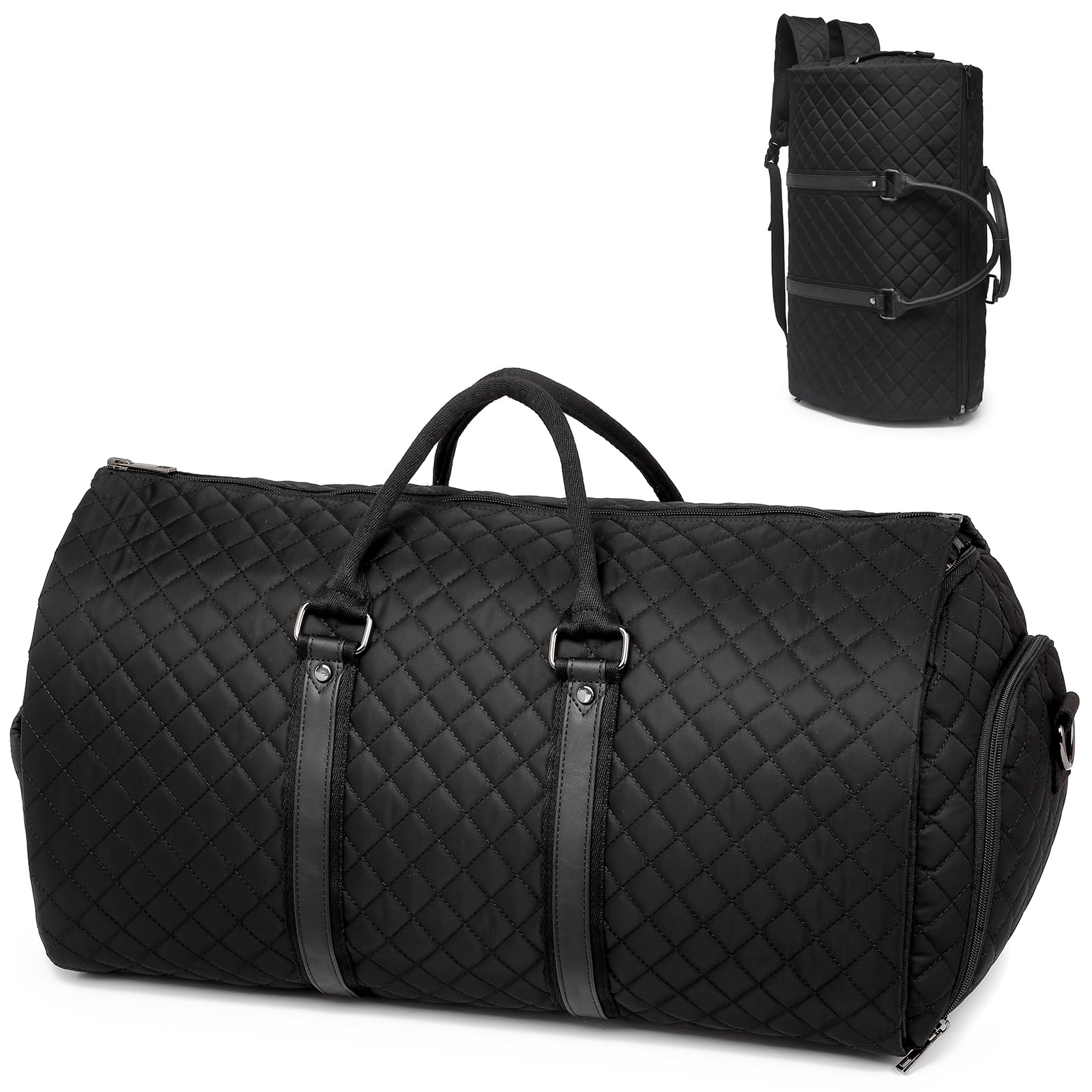 seyfocniaConvertible Travel Garment Bag,Carry on Garment Duffel Bag for Women - 3 in 1 Garment Backpack Hanging Suitcase Suit Business Travel Bag