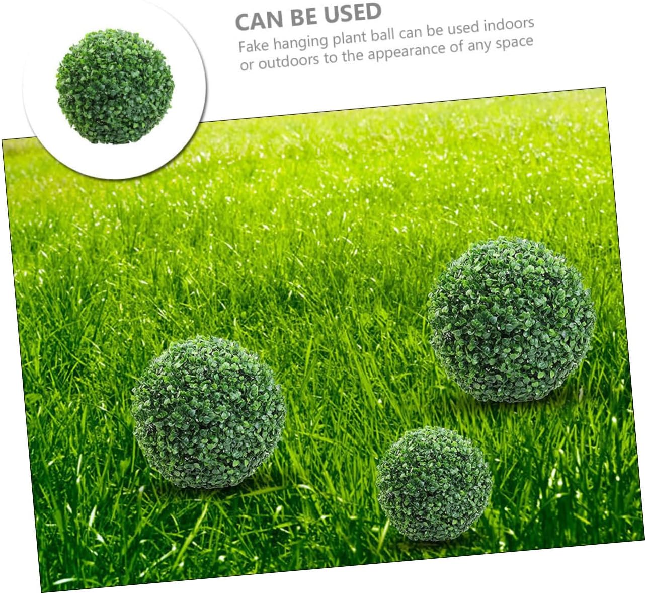 2pcs Decorative Grass Balls for Outdoor Artificial Topiary Balls No Water Needed for Ceiling Tree Wall