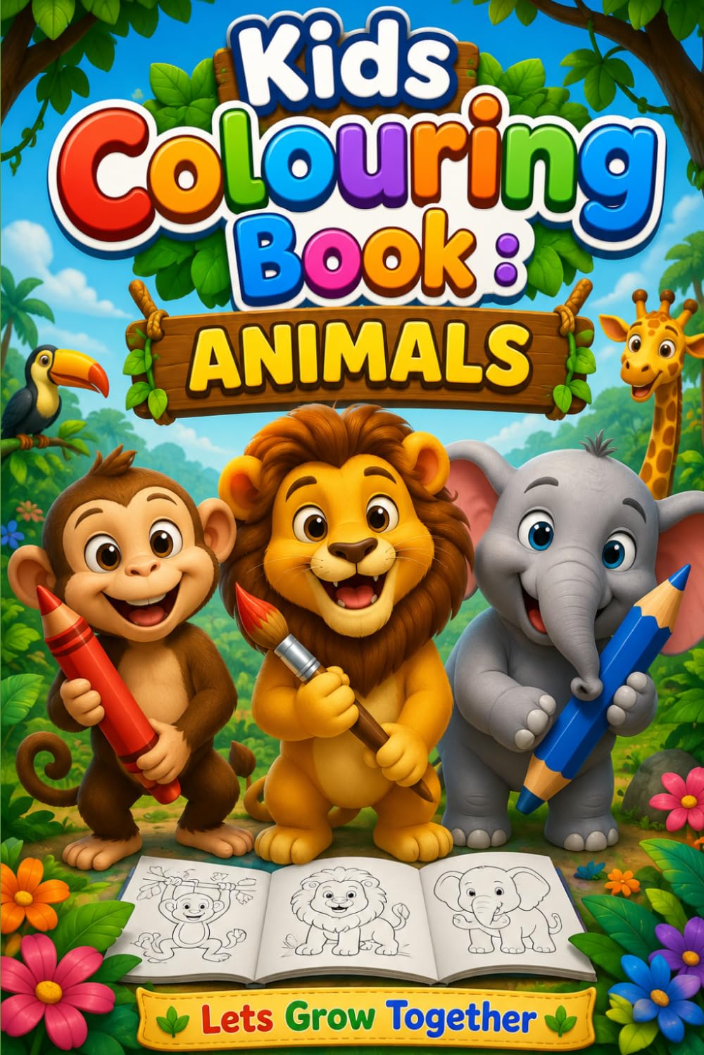 Kids Colouring Book : ANIMALS