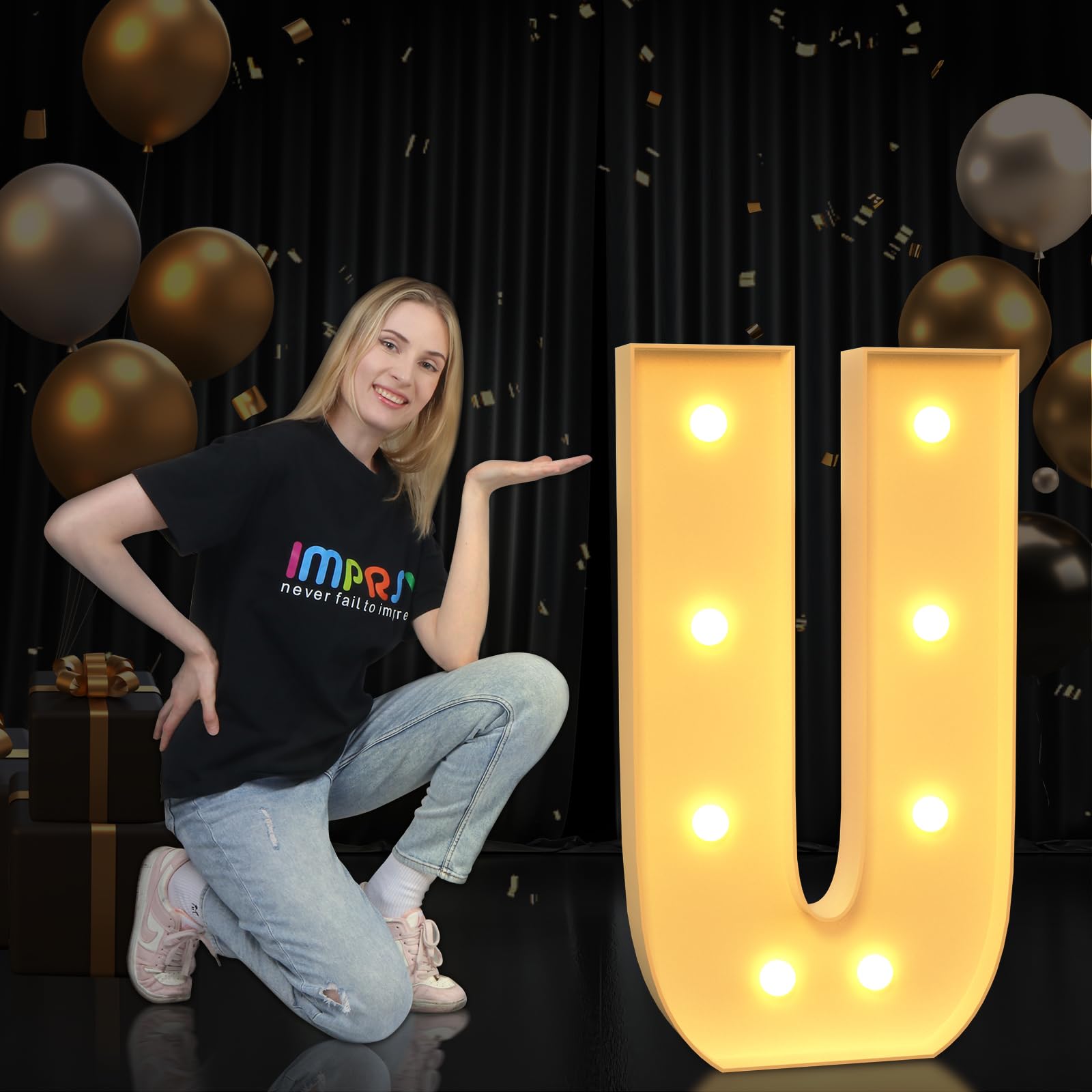 imprsv Marquee Light Up Letters, Mosaic Letters 3FT Marquee Letters for