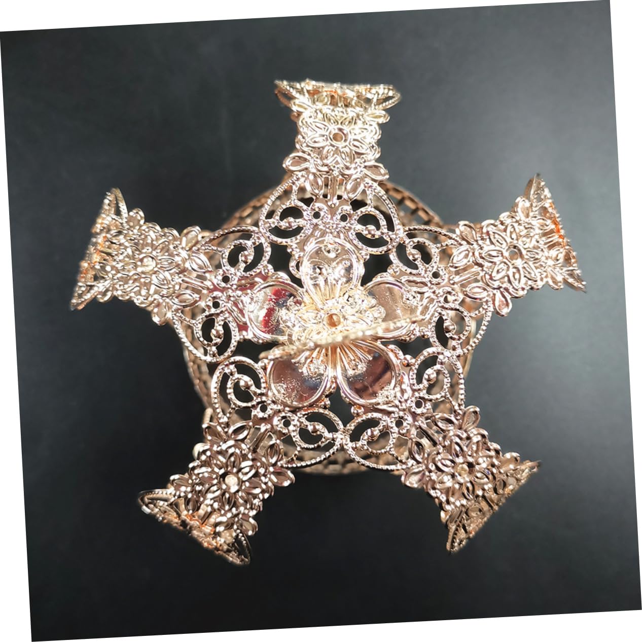 Abaodam 3pièces Couronne De Gâteau Élégante Or Rose Décoration De Gâteau Anniversaire Et Fournitures De Fête Accessoire Parfait pour Mariage Shower Et Thèmes Royaux