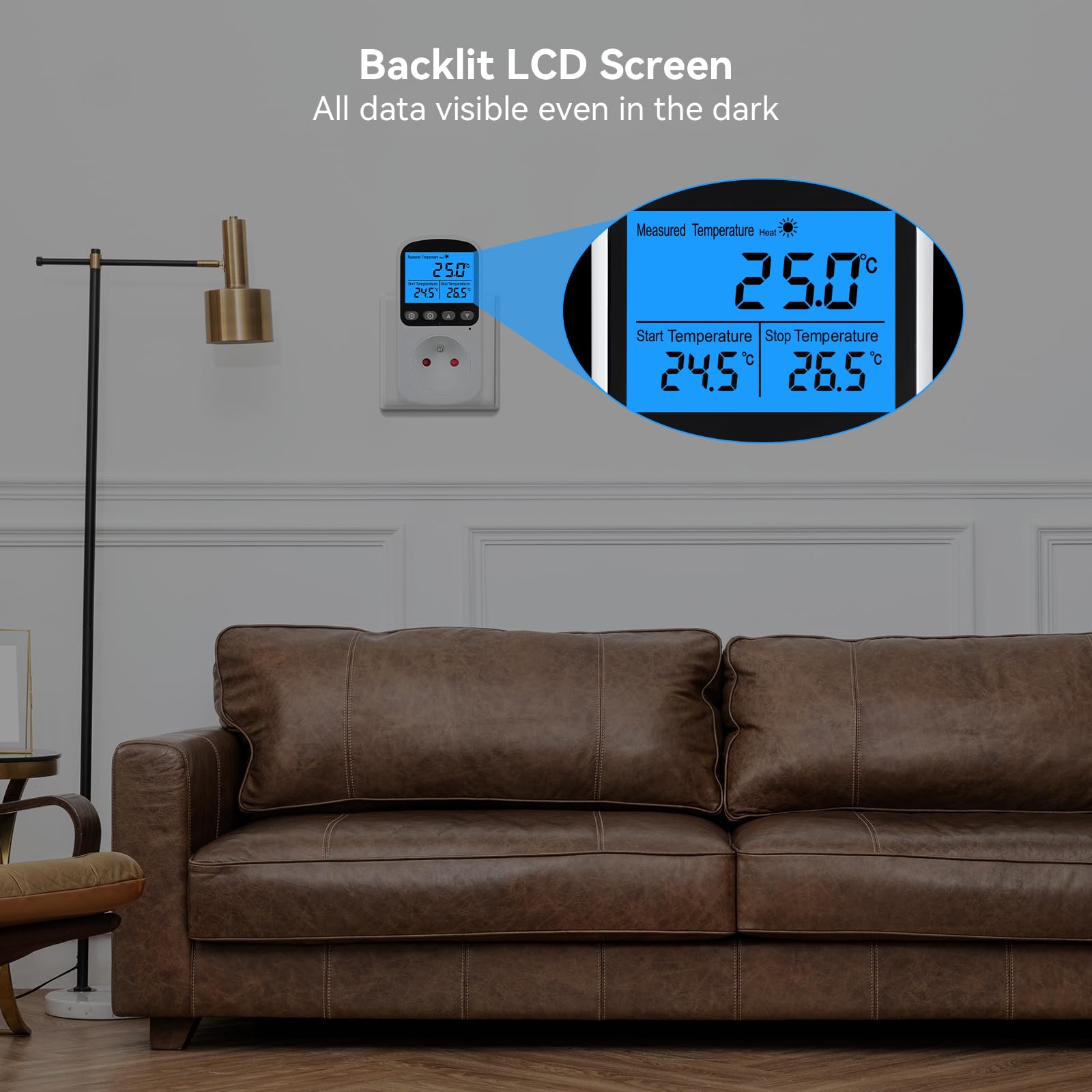 INKBIRDPLUS Prise Thermostat Numérique Contrôleur de Température avec 4 Modes EU Prise