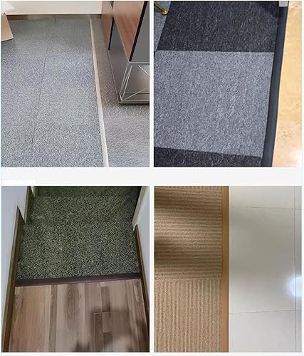 Miniatura 2 de RENLXFI Tira de transición de suelo de vinilo, tira divisora plana autoadhesiva para suelos laminados y baldosas de vinilo, con diseño de grano de