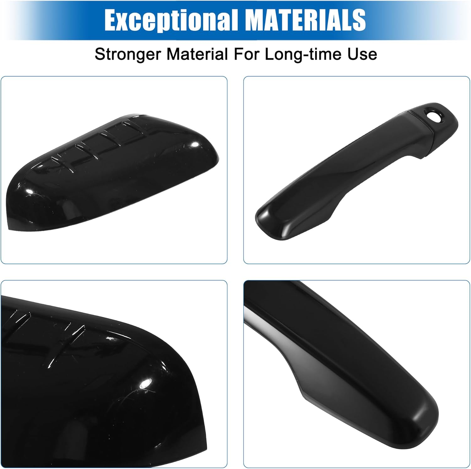 X AUTOHAUX Automotive Exterior Door Handle Covers Rearview Mirror Cover Compatible for Ford Explorer 2011-2015 Door Handle Protector with Side Mirror Cap