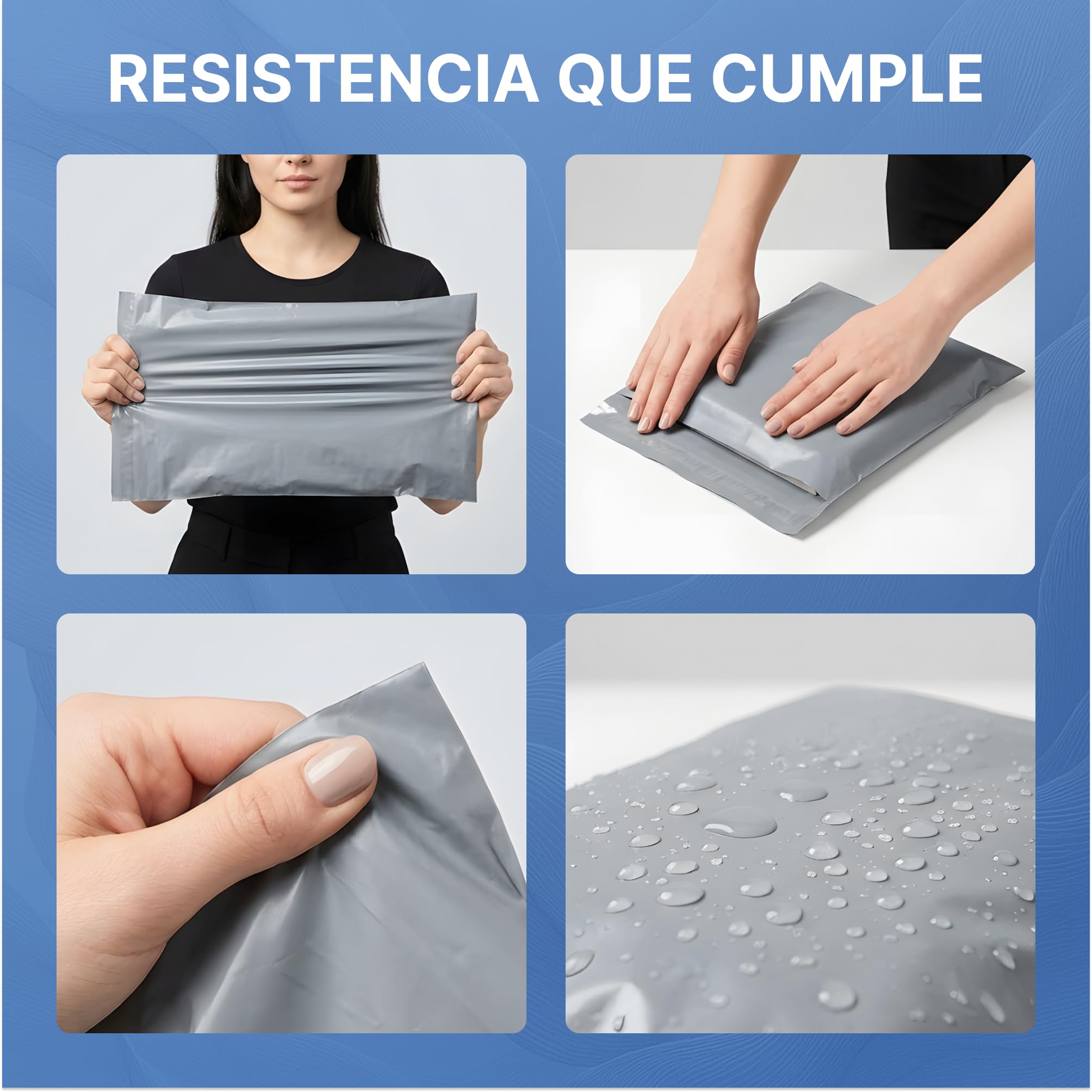 Pack de 25 bolsas de envío S 17x24 cm | Sobres de envío de plástico para ropa y documentos | Bolsas opacas e impermeables para paquetes | Embalaje para Vinted, Wallapop y ecommerce