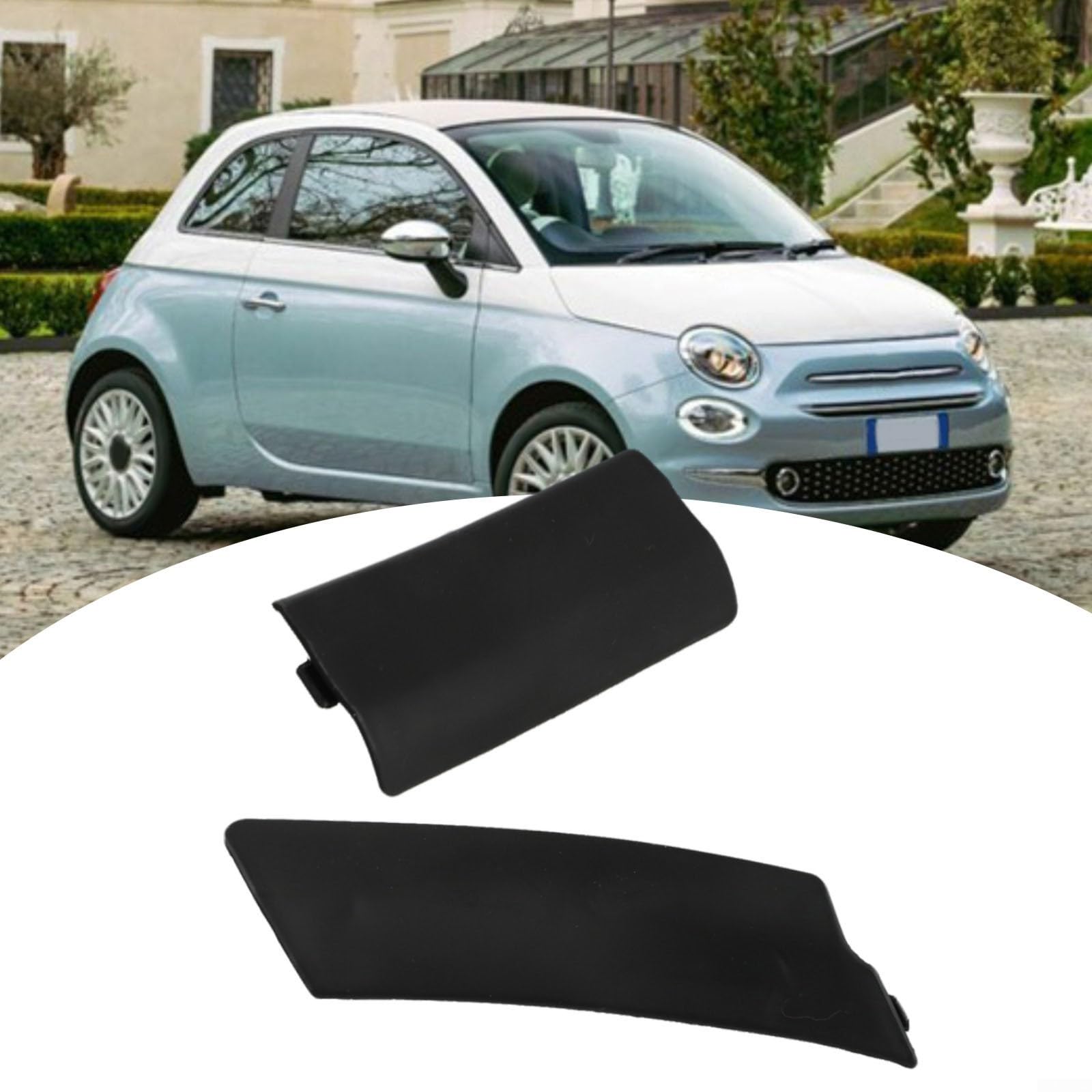 Copertura Tergicristallo In Plastica Nera Per Fiat 500 E Abarth 500 (2007-2015, RHD) – Resistente Alle Intemperie, OEM 735452712