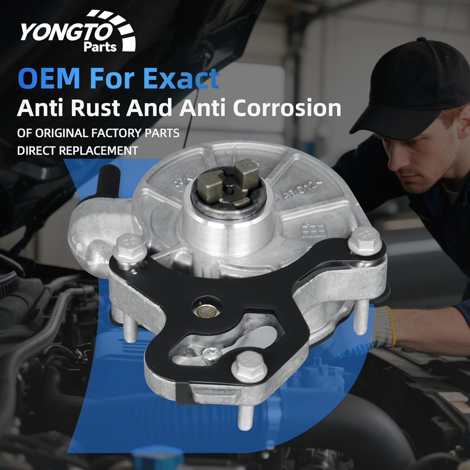 12686657 Brake Vacuum Pump Compatible with Chevy Malibu Impala Colorado Camaro Equinox Traverse GMC Canyon Acadia Terrain ATS CTS Buick Regal Lacrosse Replace OE 12654111 12658172