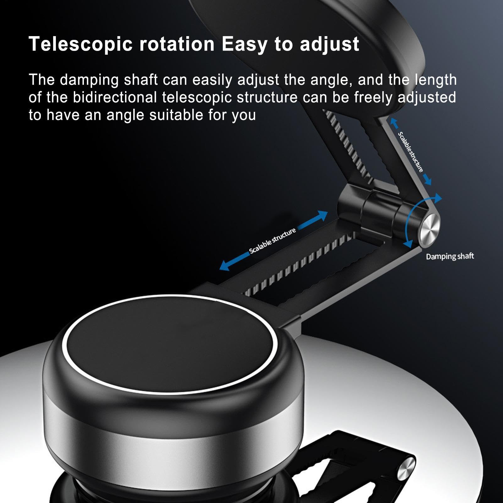Genérico Magnetico per telefono, con vuoto elettrico, retrattile, accessorio portatile per interni auto, per smartphone, SUV, veicoli ricreativi, CAM