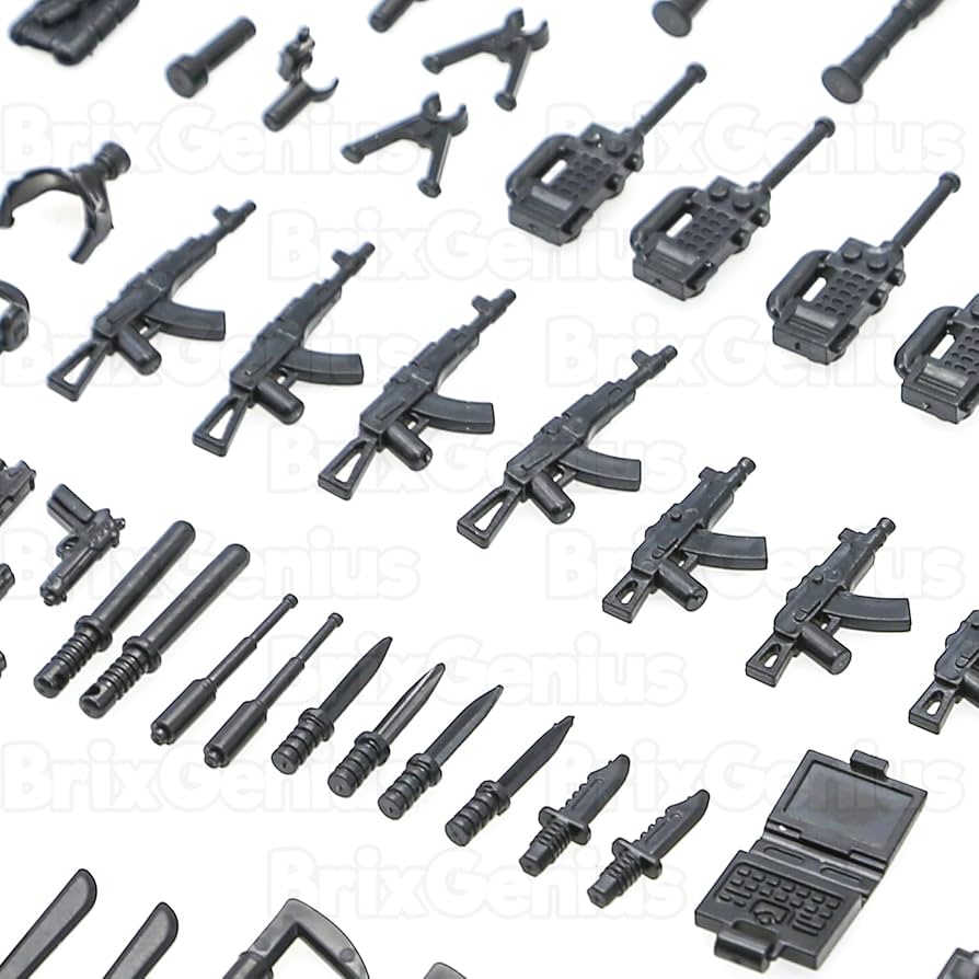 Amazon.co.jp: BrixGenius 陸軍武器 105 個 戦争ミニ兵士フィギュア