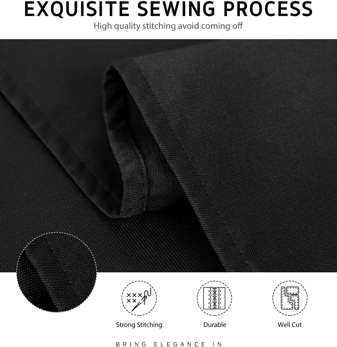 Syntus Thicker Version Waterproof Apron Adjustable Bib Apron with Large Pocket Cooking Kitchen Aprons for Women Men, Chef, BBQ, Black (2 Pack)