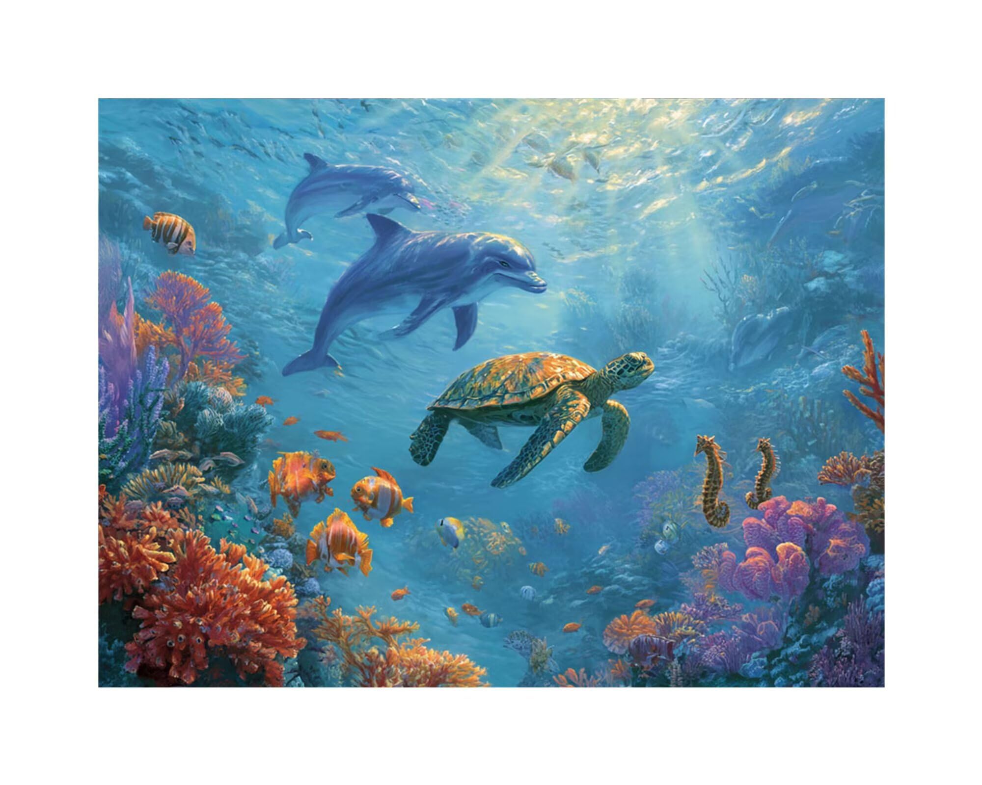 Diamentowe malowanie żółw morski diament malarstwo dorośli delfin 2025 DIY cyrkonie diamentowe malowanie rzemiosło dorosły, mozaika haftowane obrazy diamentowe, dekoracja ścienna 100x70 cm zhad647