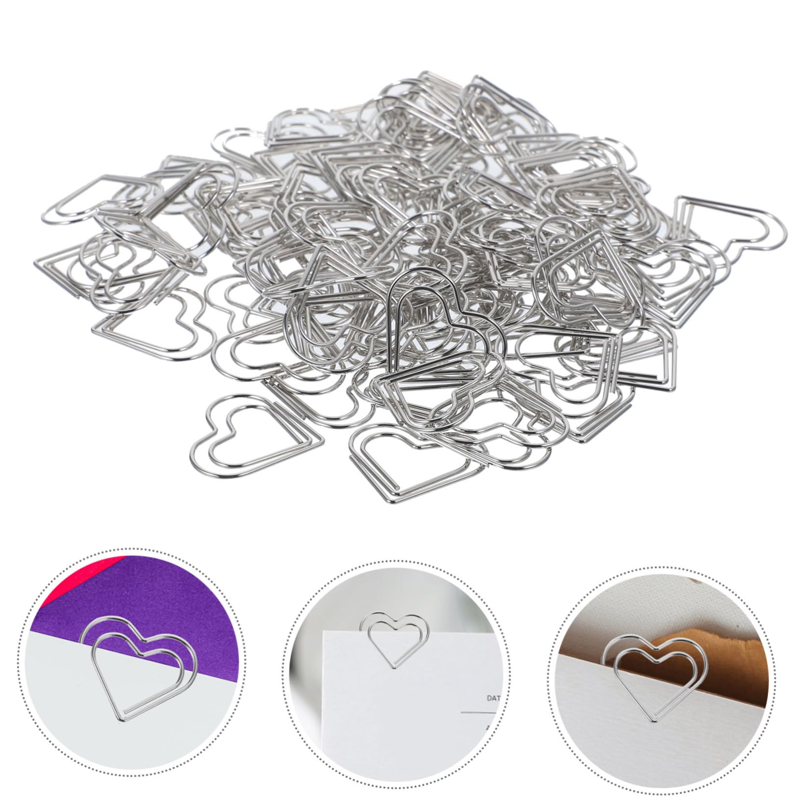 HOMSFOU 4 Set Graffette Clip Per Documenti Piccole Design Per Ufficio E Scuola Fermagli Metallici Leggeri E Resistenti Per Organizzazione Carta 100 Pezzi * 4