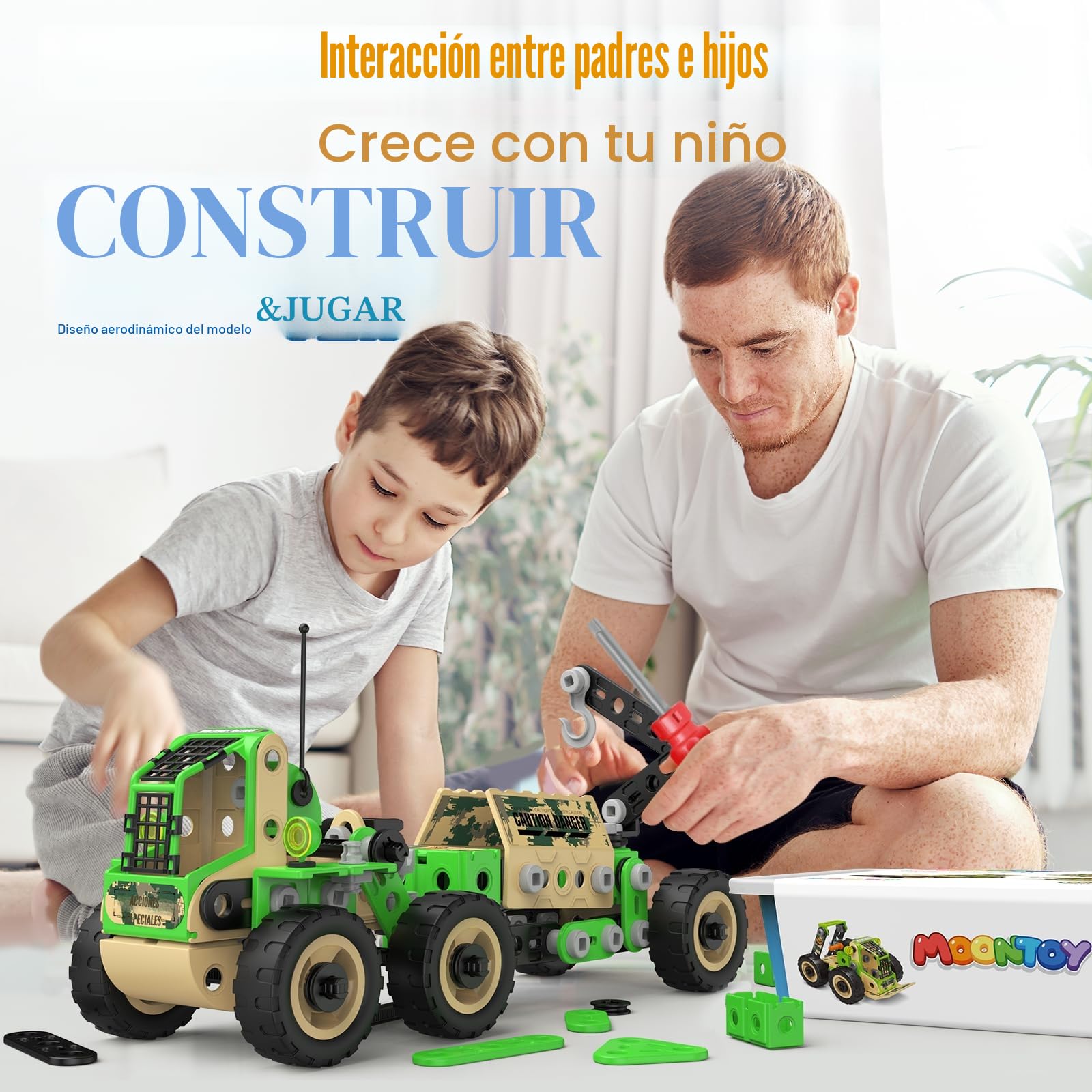 MOONTOY Bloques de Construcción para Niños 229 Piezas | Juegos Construccion Educativos Niños 4 5 6 7 8 9 10 Años,Juguetes para niños Stem Creatividad,Regalo para Niños 4-10 Años