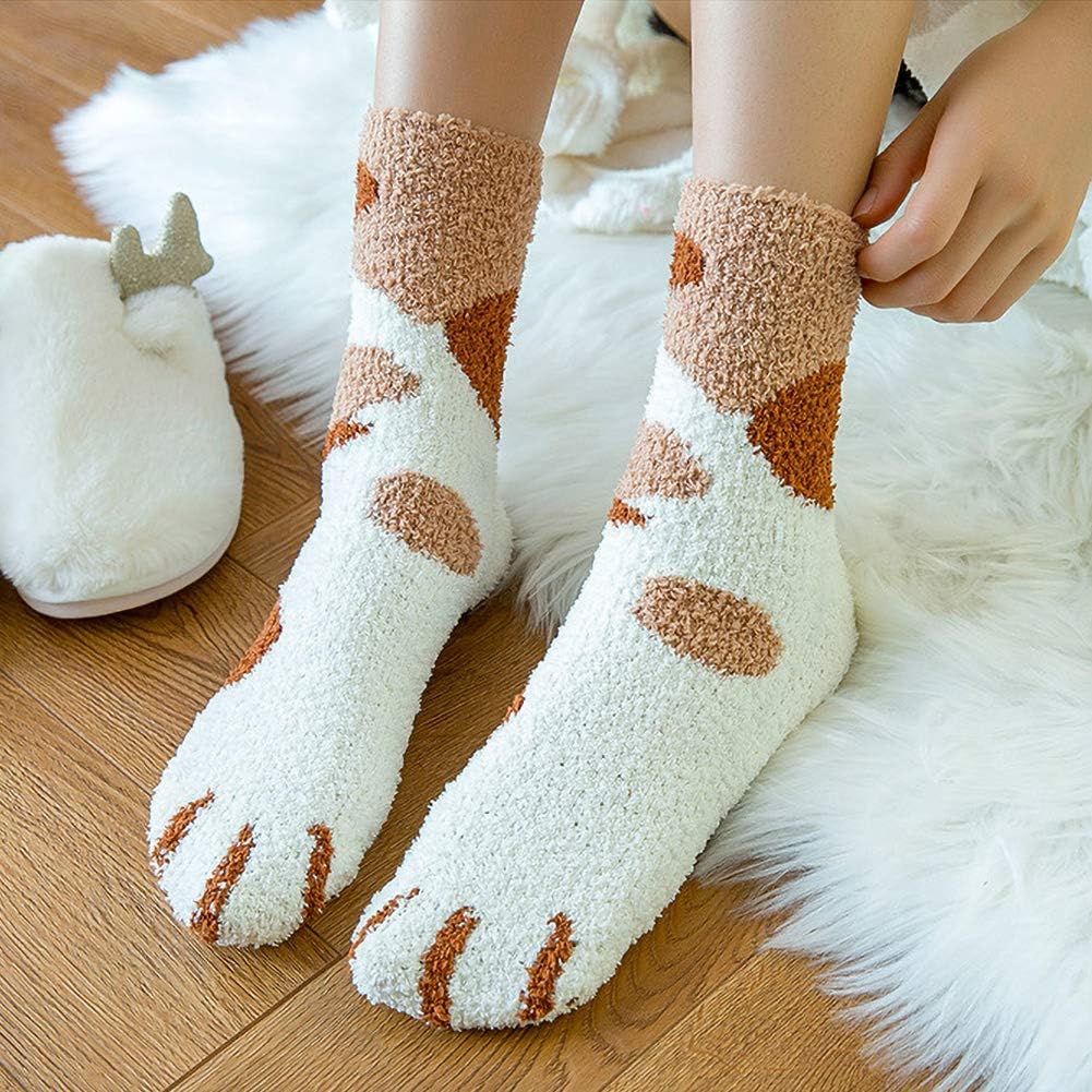 Plush Slipper Socks Women - Colorful Warm Fuzzy - Image 2
