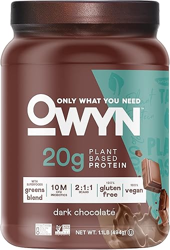 OWYN Only What You Need Proteína en polvo a base de plantas chocolate oscuro 117 libras