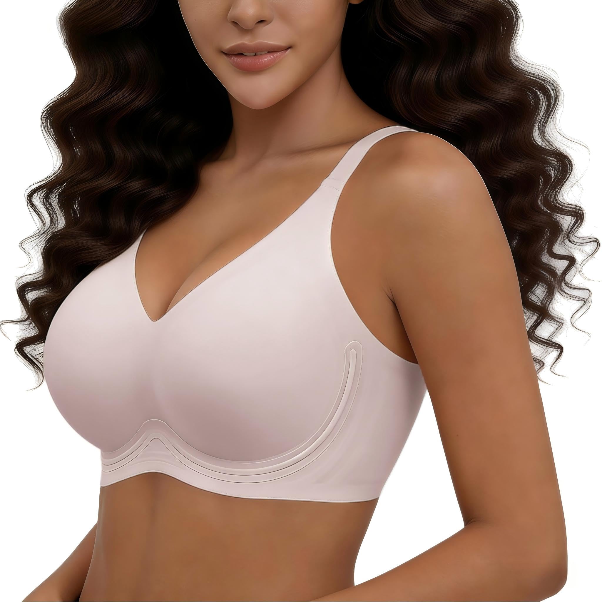 Damen-BHS Drahtloser Jelly-BH für Damen Nahtloser, Weicher, Gepolsterter T-Shirt-BH Ohne Bügel für Damen Alltags-Bralettes
