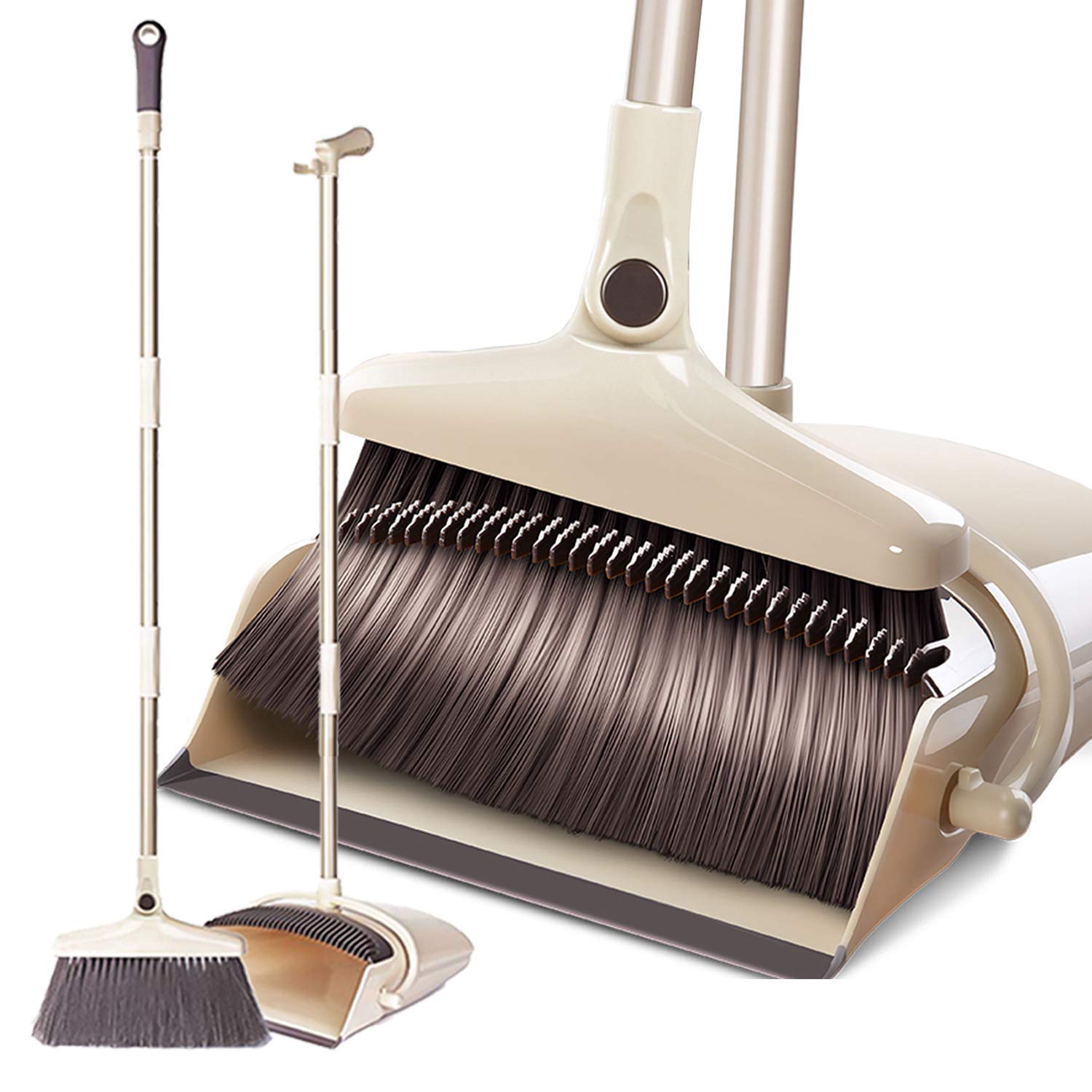 HEYOL Plastic Broom with Dustpan for Home and Office / Cleaning Broom Standing Upright Grips Sweep Set with Lobby / Broom Dustpan for Home,Kitchen Office (B0B8ZYJD6G) Amazon Price History, Amazon Price Tracker