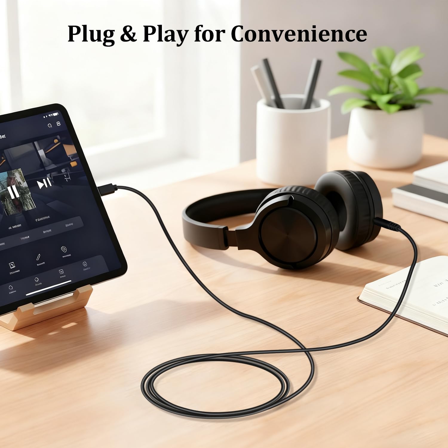 Cable auxiliar a USB C, USB C a conector de audio de 3,5 mm, USB tipo C a 3,5 mm, cable auxiliar macho compatible con iPhone 17, 16, 15 Pro Max, Samsung Galaxy S25, S24, iPad Pro, Pixel 9/8