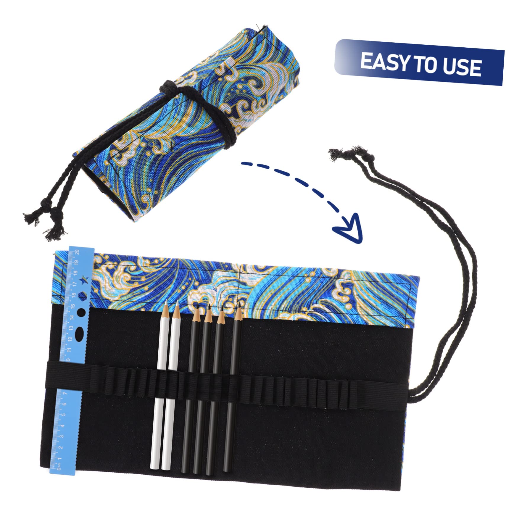 STOBOK 5pezzi Borsa Portatile Per Arrotolabile Stile Astuccio Capacità Scomparti Per e Colorate Per Scuola