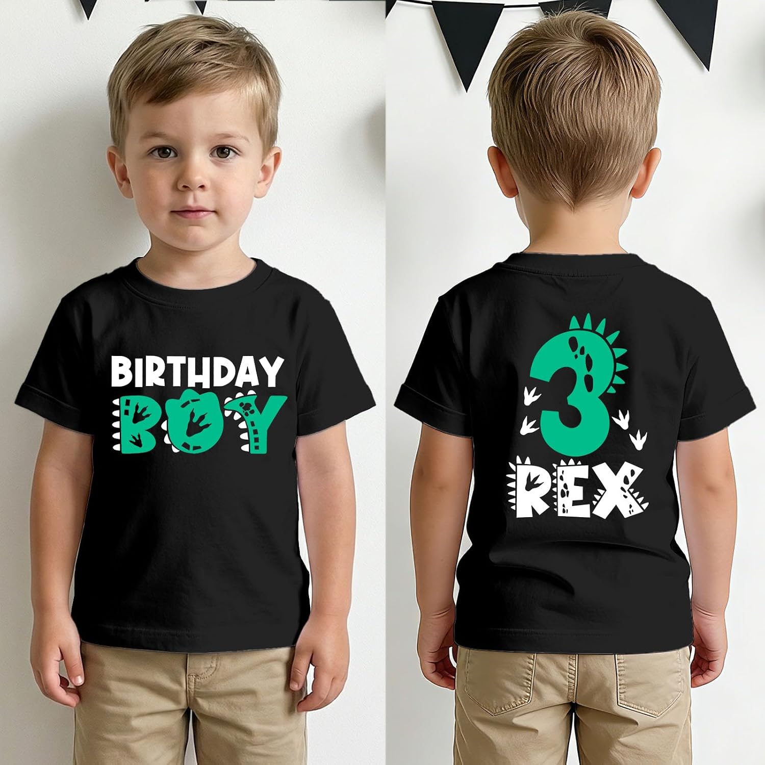 Birthday Boy Shirts 2nd 3rd 4th 5th Dinosaur Graphic Birthday Outfit 2t 3t 4t 5t Boys T-Shirt B-Day Party Tees Tops