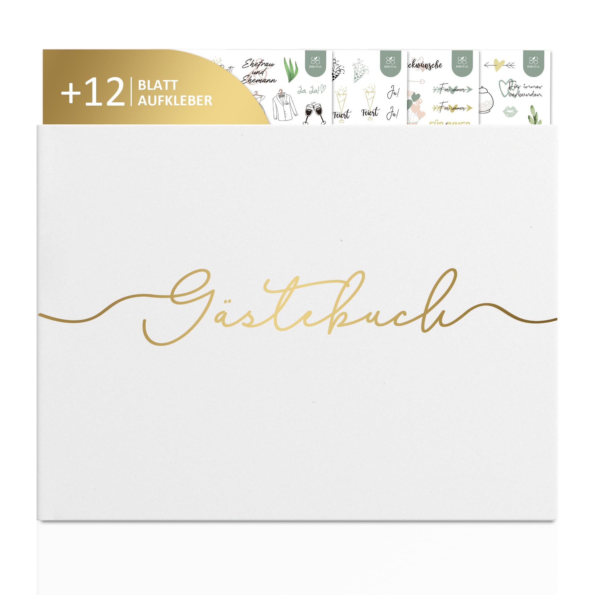 BIROYAL Gästebuch Hochzeit, Geburtstag & Jeder Anlass, Ringb