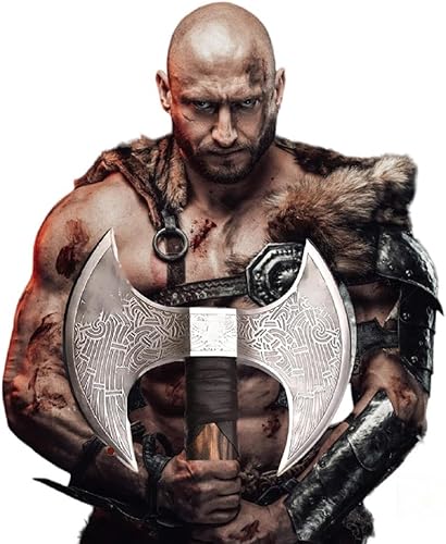 Miniatura 2 de Viking Store Doble Lado Hacha Real Replica Doble Cabeza Hacha Viking Armas Real Christmis Regalo | Hacha 1001049|