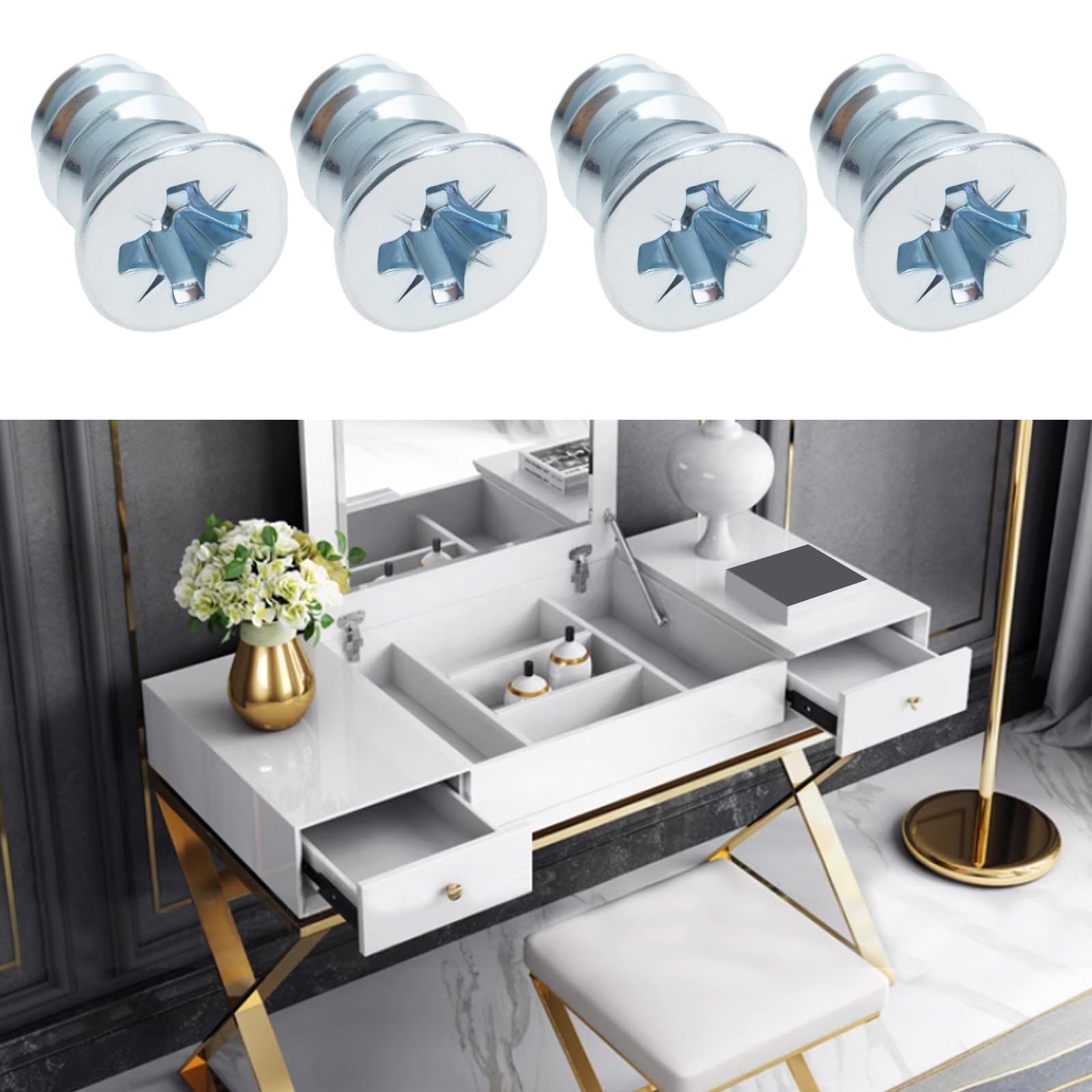 Be In Your Mind 20pcs M6x9mm Drawer Slide Rail Screws 100365 118788 118789 Compatible with IKEA Compatible with HEMNES - Image 2