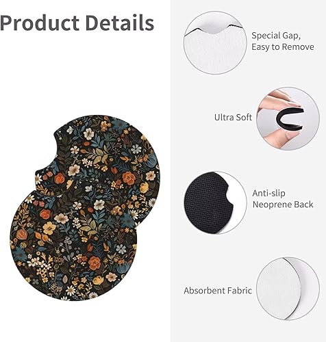 Miniatura 3 de 2 posavasos de auto para portavasos de automóvil, antideslizantes, para automóvil, inserto, universal, para mujeres y hombres