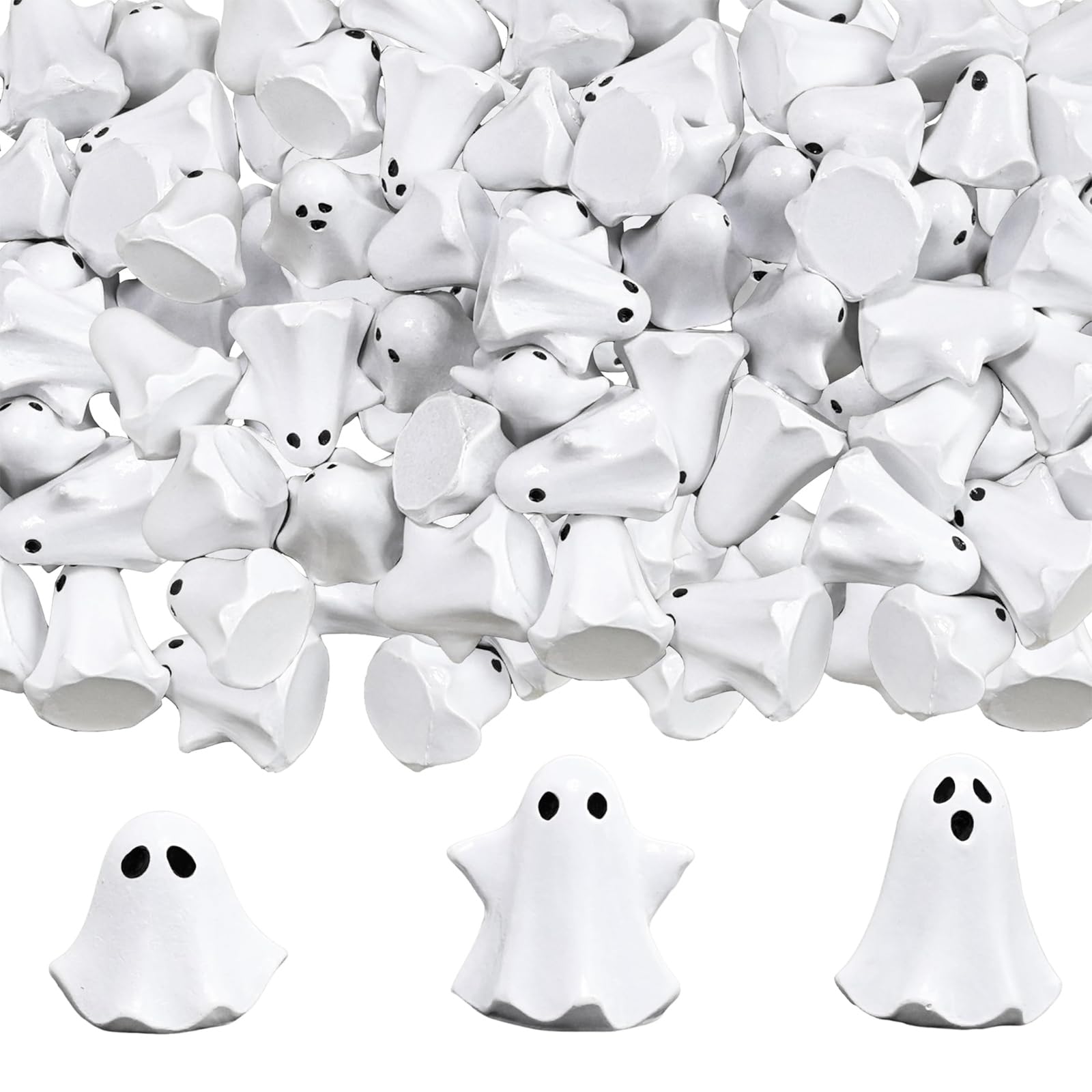 15pcs Halloween Decorations Mini Resin Ghosts For Prank Party Horror