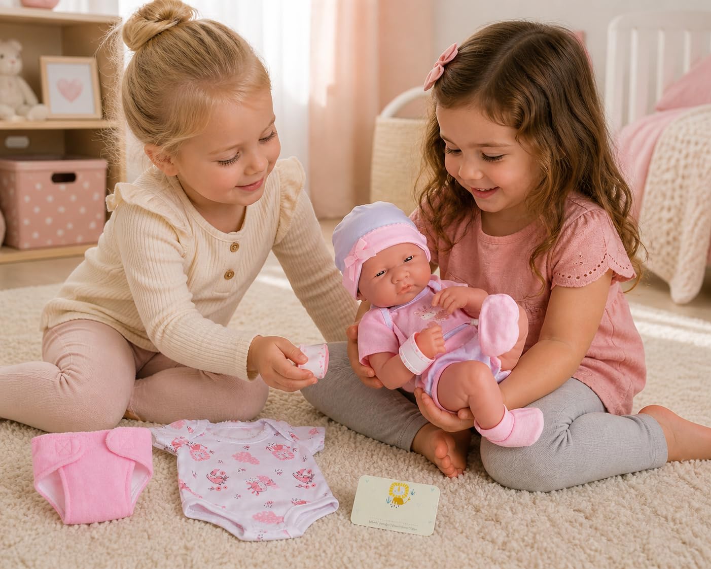 8 piece Layette Baby Doll Gift Set | JC Toys - La Newborn Nursery | 14" Life-Like Doll w/ Accessories | Pink | Ages 2+ — Amazon image 4