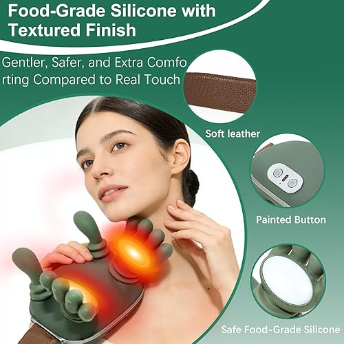 Miniatura 4 de Masajeador de cuello y hombros a mano real, masajeador de espalda biónico 4D con dedos para aliviar el dolor de tejido profundo, herramienta de