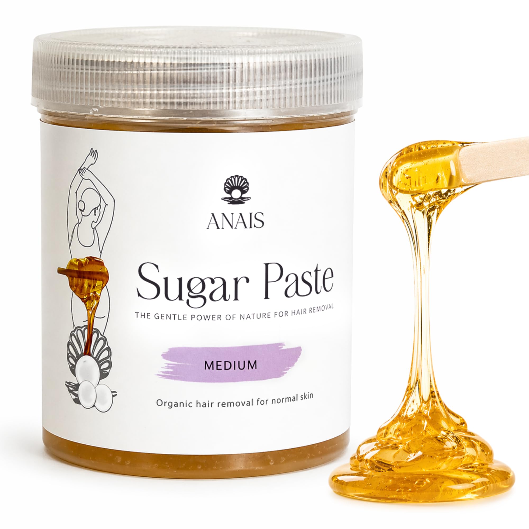 Cire douce de la nature pour l'épilation, moyenne 500 g