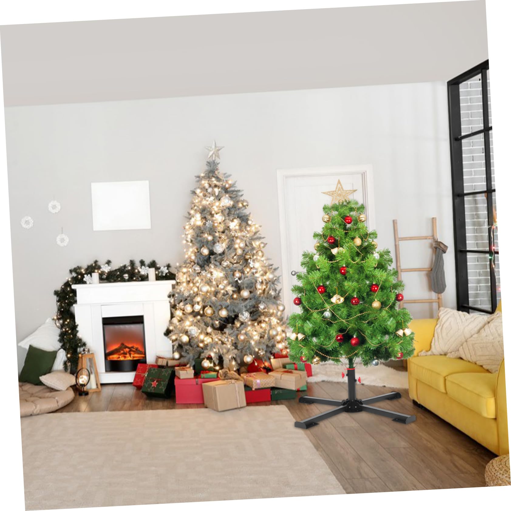 MAGICLULU Base de Árbol de Navidad Plegable de Acero Inoxidable Soporte