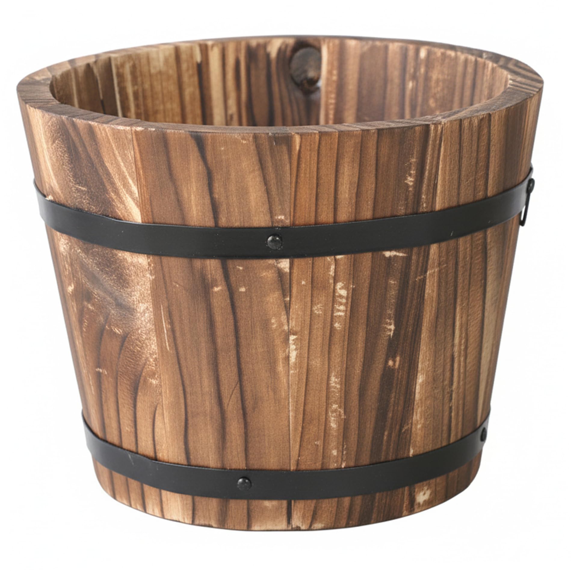 Jardinière en bois de style vintage pour herbes aromatiques sur terrasse