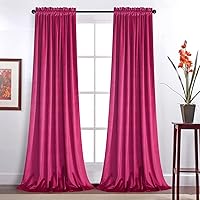 Vista 24 de Roslynwood Cortinas de terciopelo, decoración de hogar, verde azulado, para la sala, opacas y con aislamiento térmico, para comedor, fondo