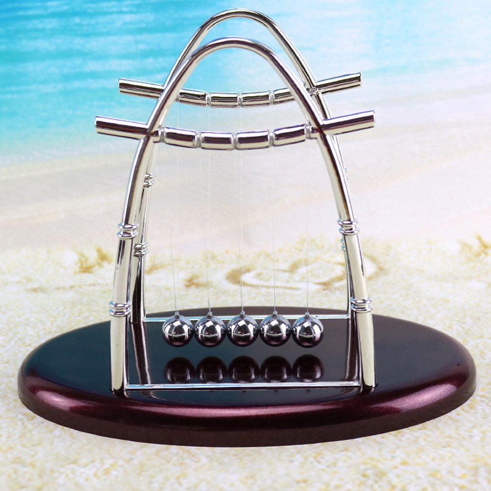 Buy GorNorriss Arcshaped Newtons Cradle, 5 Pendulum Balls, Balance