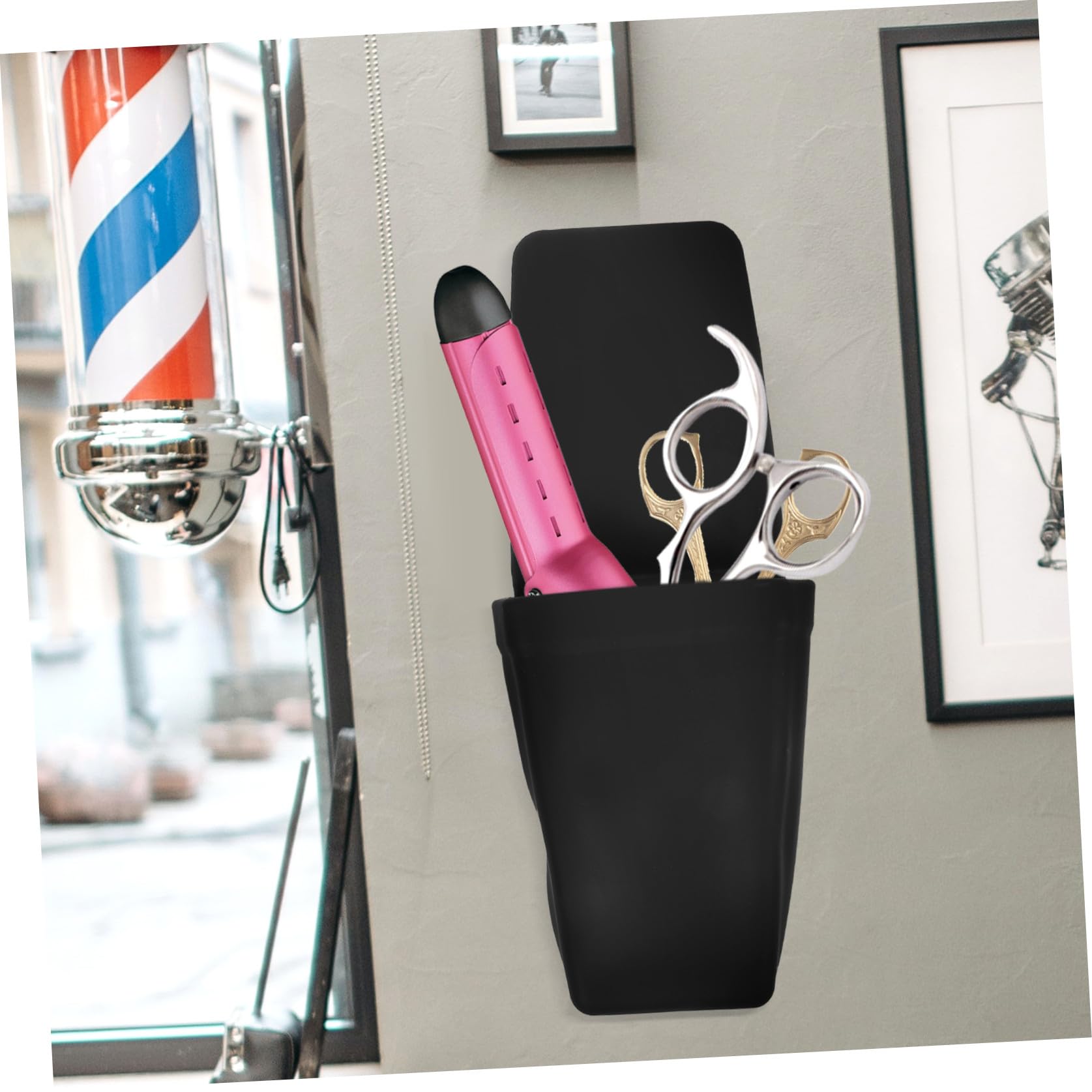 Beavorty Custodia Protettiva in Silicone Resistente al Calore per Piastra Chioma e Strumenti Caldi con Ventosa, per Uso in Viaggio, Design Isolante e Compatto