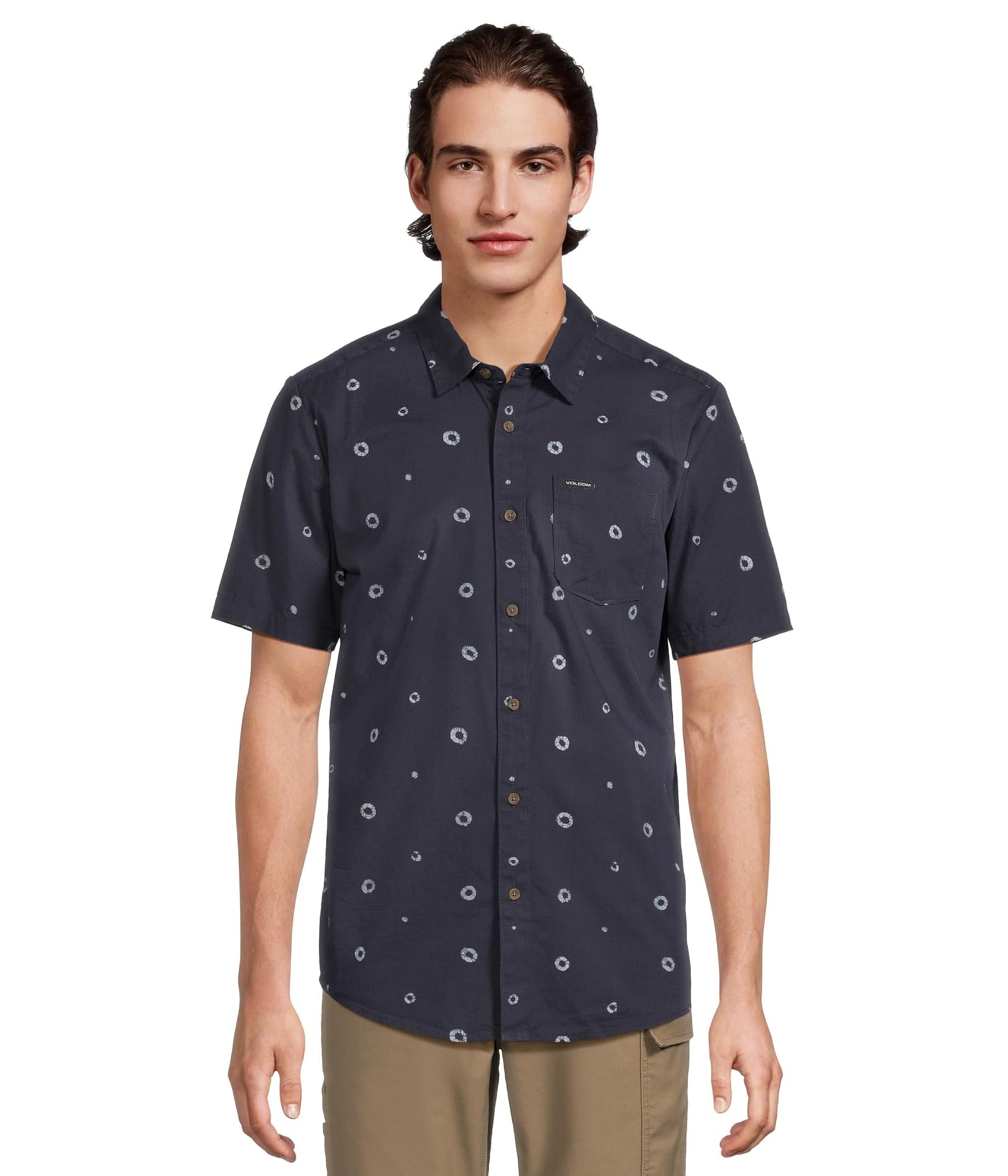 Man's Shirts & Tops Volcom Scaler Stone Woven Short Sleeve - Picture 2 of 6