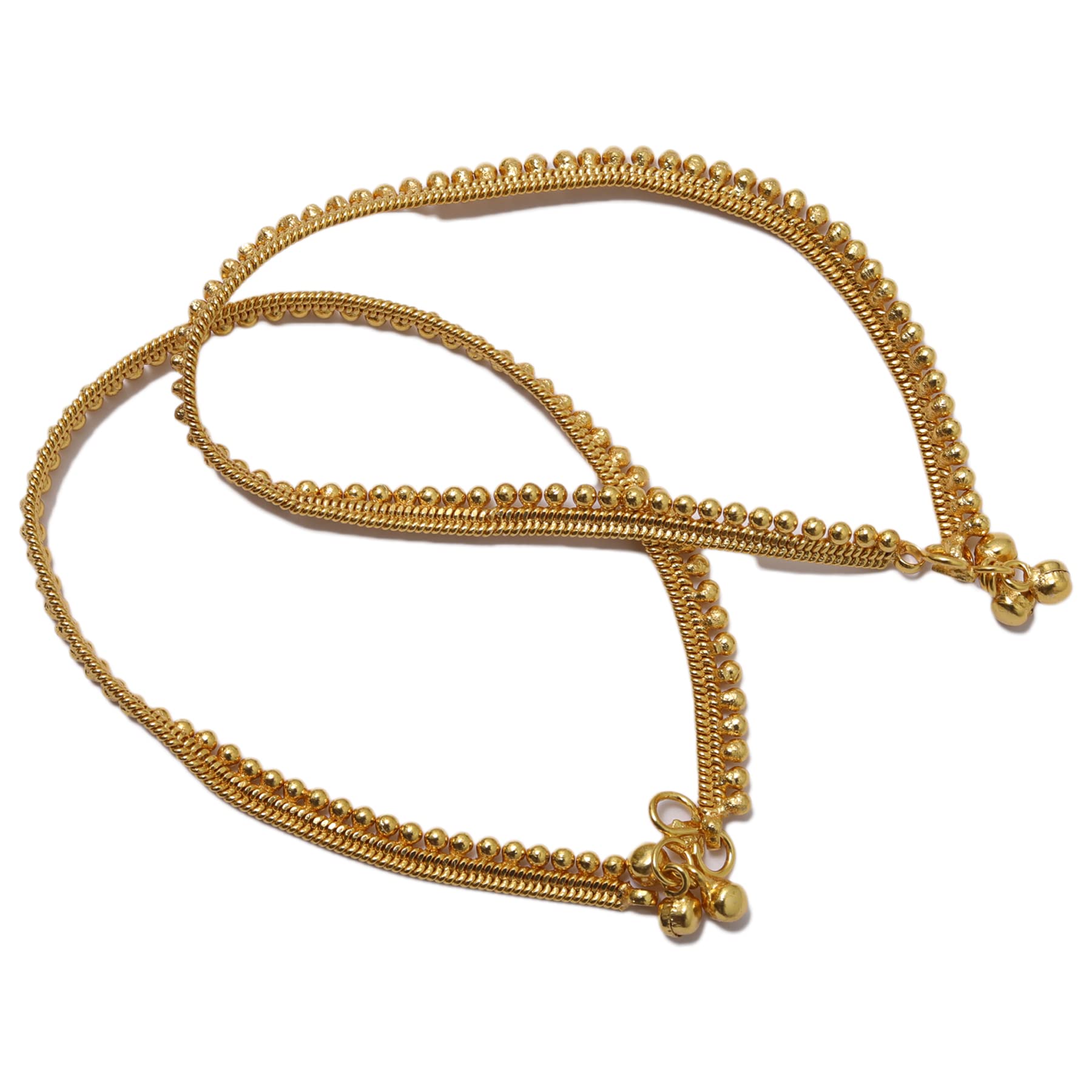 Naveen Metal Works Gold plated Covering Anklets/Golusu for Women | Covering Golusu for women (10.5 inches) (B0B26QCWFD) Amazon Price History, Amazon Price Tracker