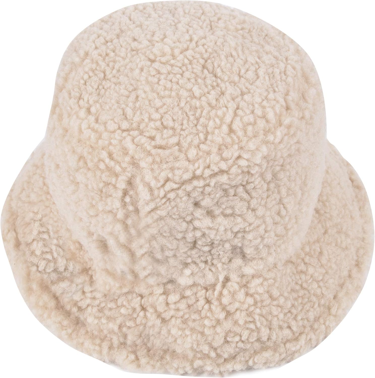 ChezAbbey Faux Fur Bucket Hat, Fuzzy Furry Winter Warm Fisherman Cap, Fluffy Teddy Sherpa Clothe Hats for Women Men Girls - Image 4