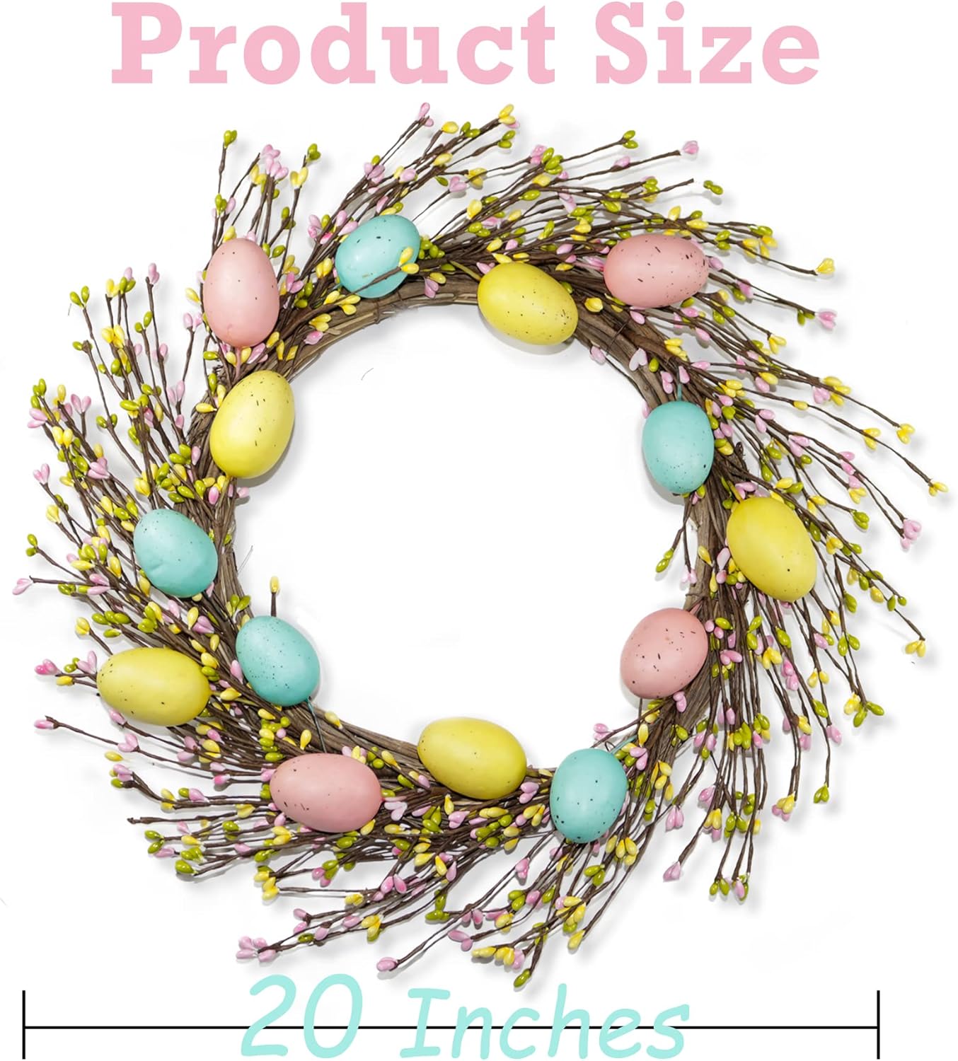Easter Wreath Easter Decorations for The Home, 22inch Easter Wreaths for Front Door, Easter Decor for Window Wall Hanging, Easter Door Wreath for Farmhouse, Easter Gifts - Image 2