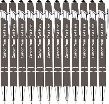 Personalized 2-in-1 Ballpoint Pen & Stylus - Custom Text/Name/Message - Bulk Order Up to 1000 Pens for Business, Graduation, Anniversary