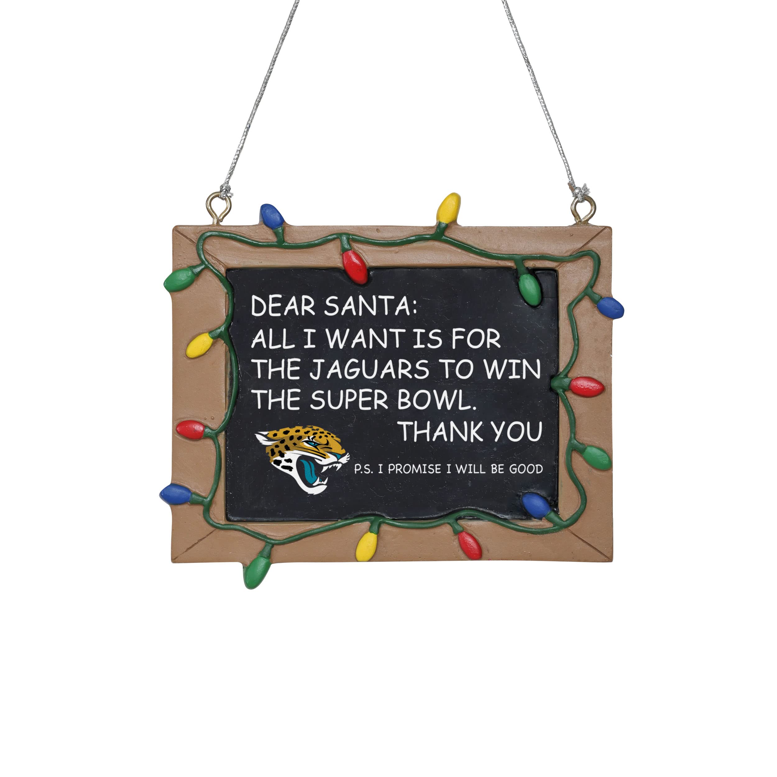 FOCO Jacksonville Jaguars Resin Chalkboard Sign Ornament