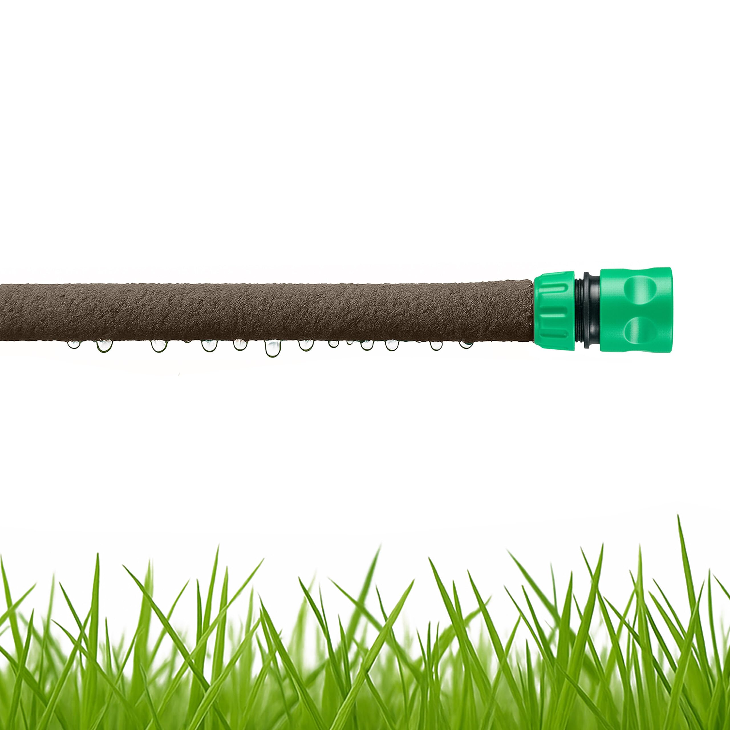 Relaxdays Tubo a Goccia, irrigazione, 70 m, per aiuole Rialzate e siepi, Marrone, Tubi