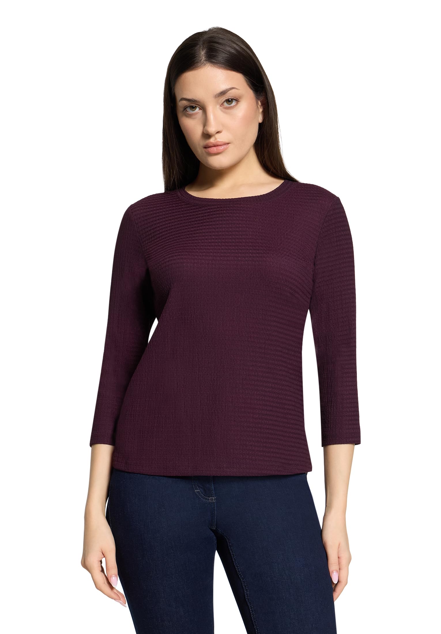 Betty Barclay Damen Strukturshirt mit Rundhalsausschnitt