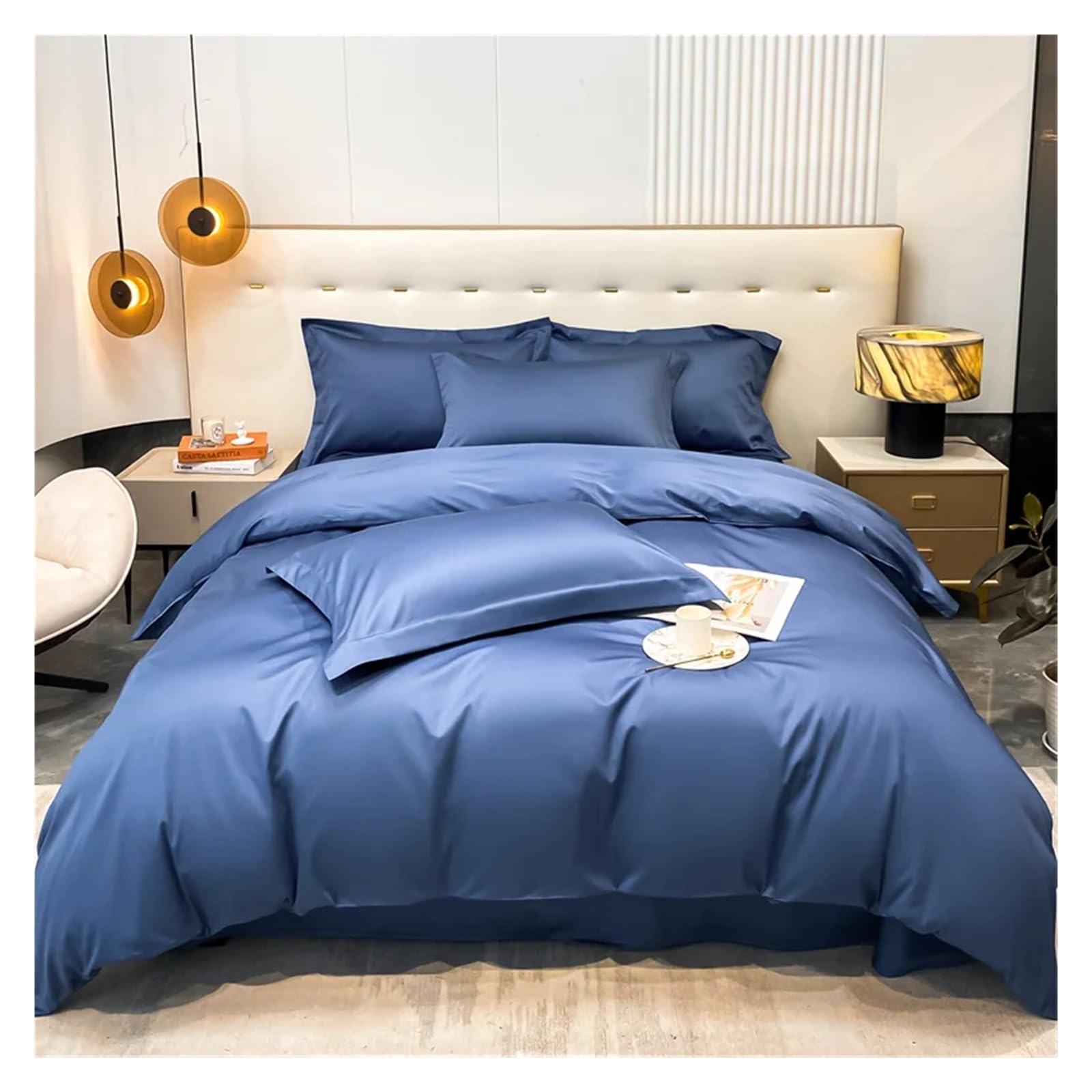 Sbcgfy I Bed Four Pieces Set, 1000Tc Egyptian Cotton Duvet Cover, Quilt Cover Comforter Cover 150 * 200 220 * 240 Bedding Set Pillowcases Without Bedsheet,-150 * 200