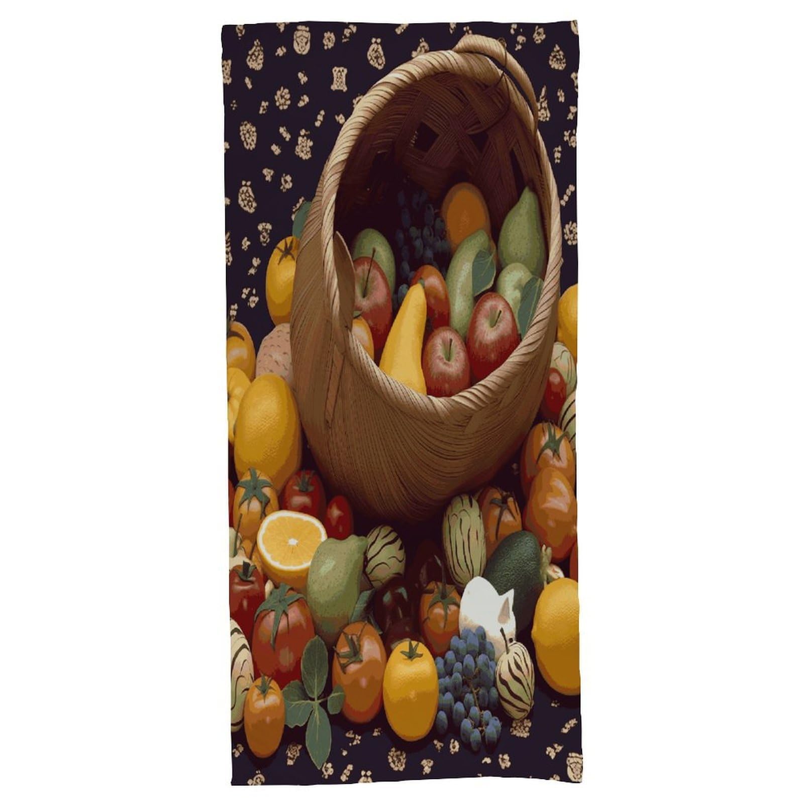 Fekiloot Men's Style Fruits Basket Bath Towel Highly Absorbent,Beach Towels For Wo,Pool Towel Bathroom Essential For Beach,Gym,Travel, Camp
